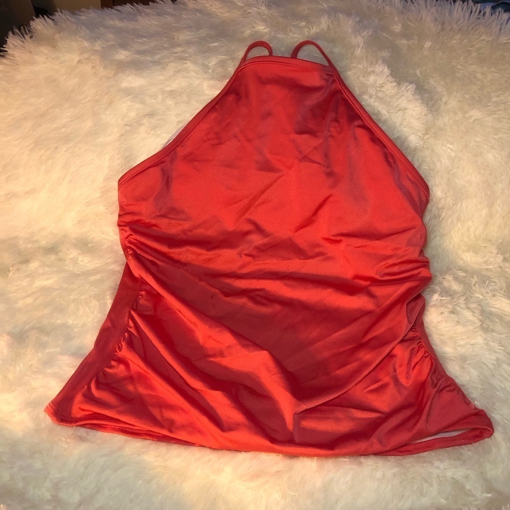 Deep Pink Coral Tankini